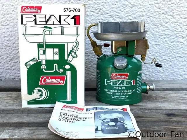 ミント品】コールマン 576 1/77製 ピークワン 2レバーストーブ 元箱
