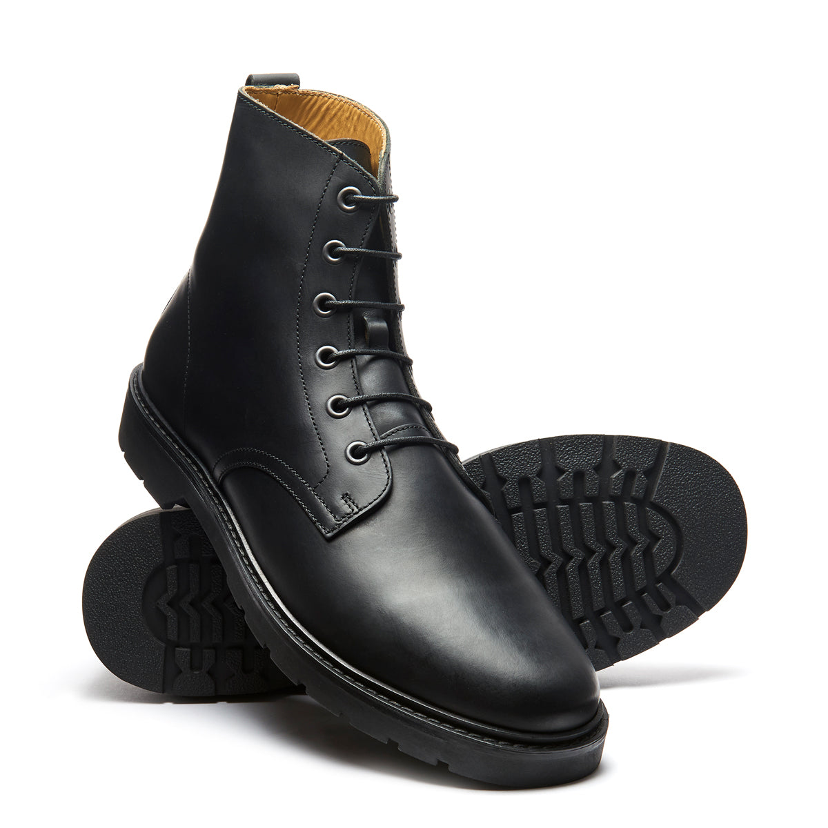 Black Greasy 6 Eye Derby Boot – NPS Solovair Outlet