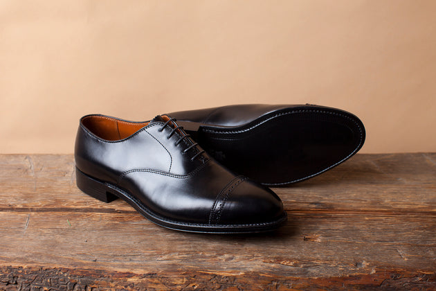Alden Black Cap Toe with Perforated Seam – Oxford and Derby