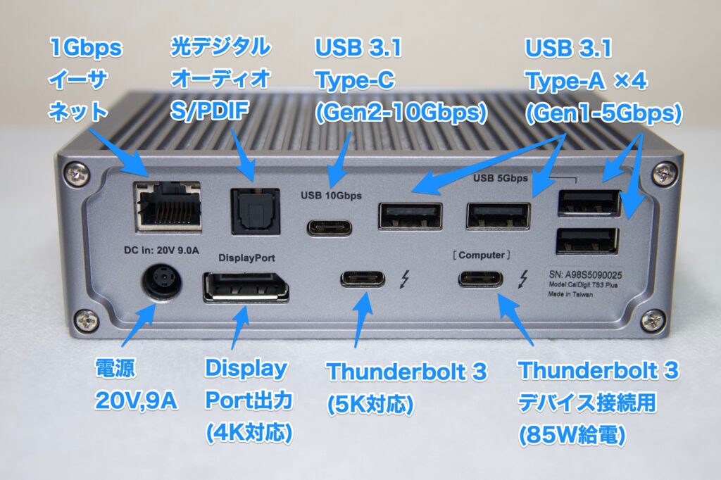 CalDigitのTS3 Plus ドッキングステーションレビュー