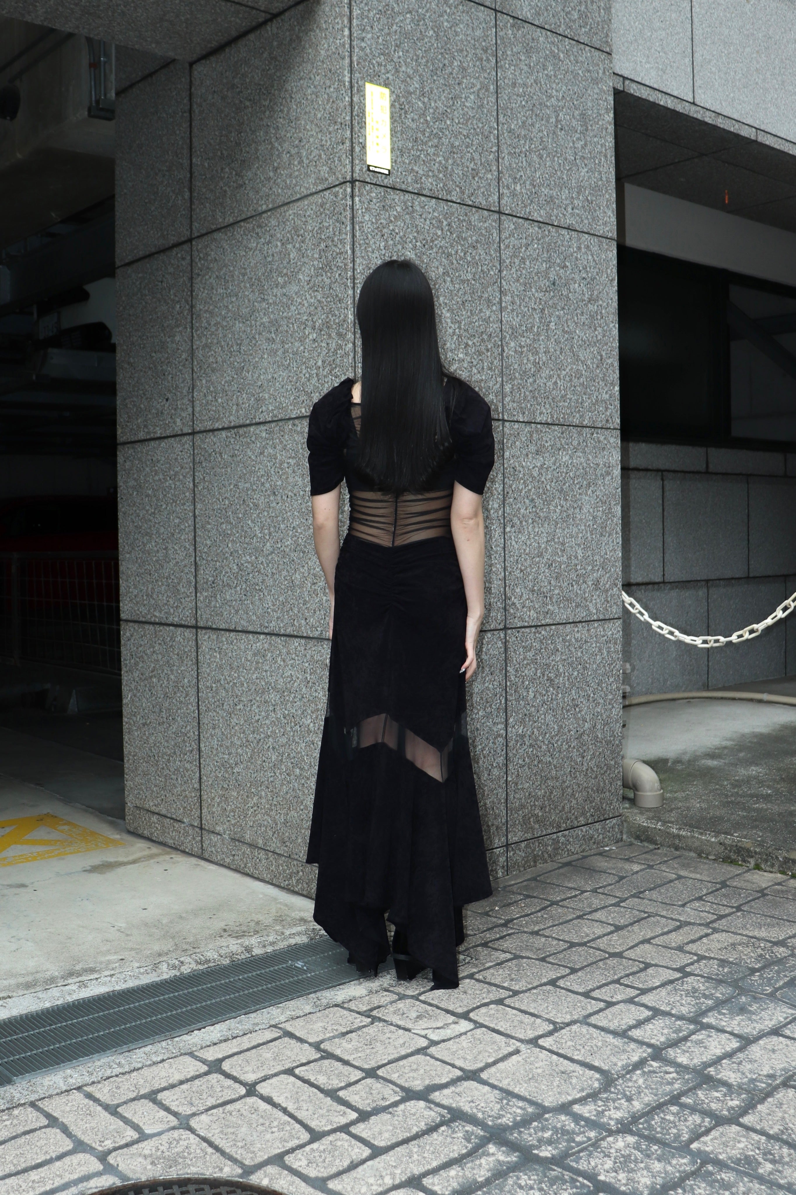 FETICO(フェティコ)のRUFFLED-HEM VELOUR DRESS(ドレス)の通販