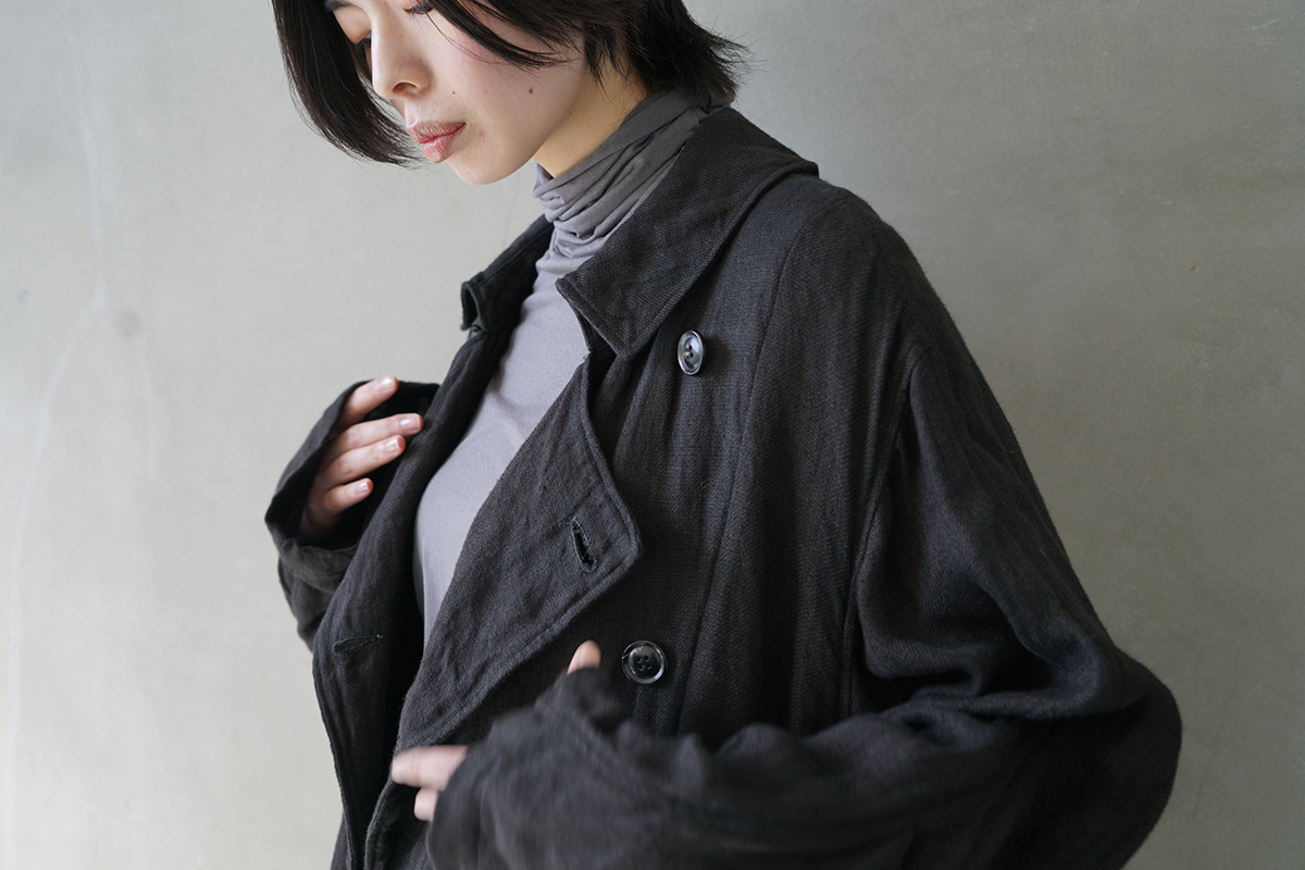 suzuki takayuki スズキタカユキ over coat[A252-09/lampblack]