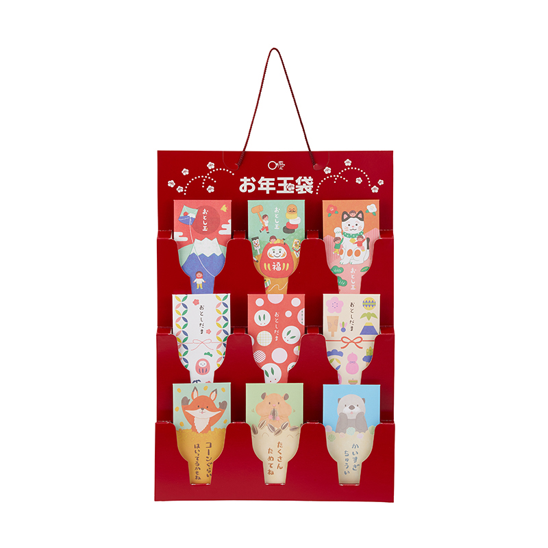 お年玉袋 9P ノ-ツ619: 円入袋（ぽち袋）｜株式会社マルアイ｜祝儀用品