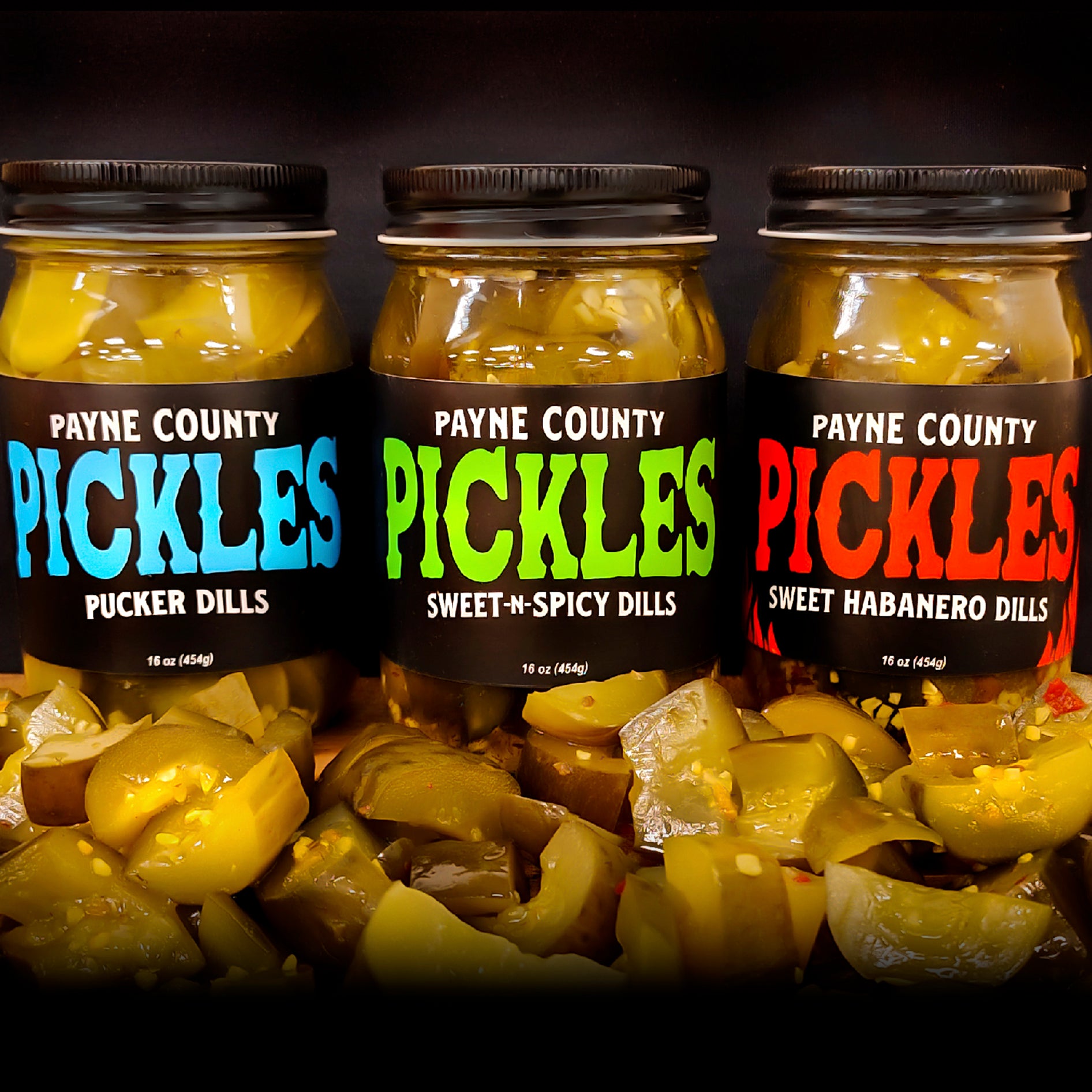 Sweet-n-Spicy, Sweet Habanero and Pucker Dill Pickles Bundle – Big