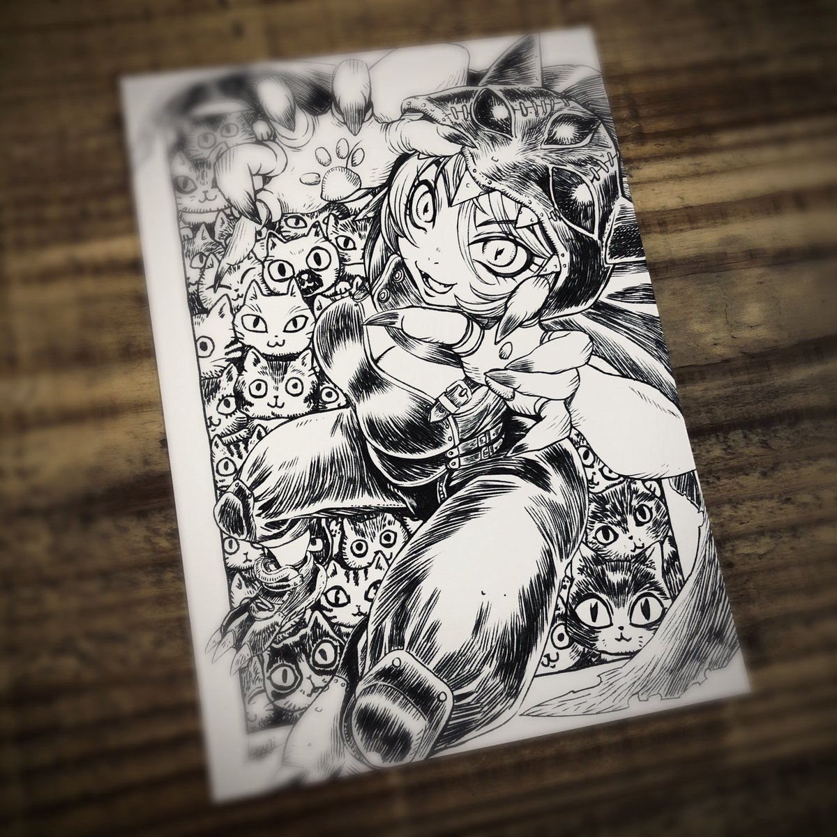 ワンフェスに持って行くイラストカード。量産印刷なのでちょい