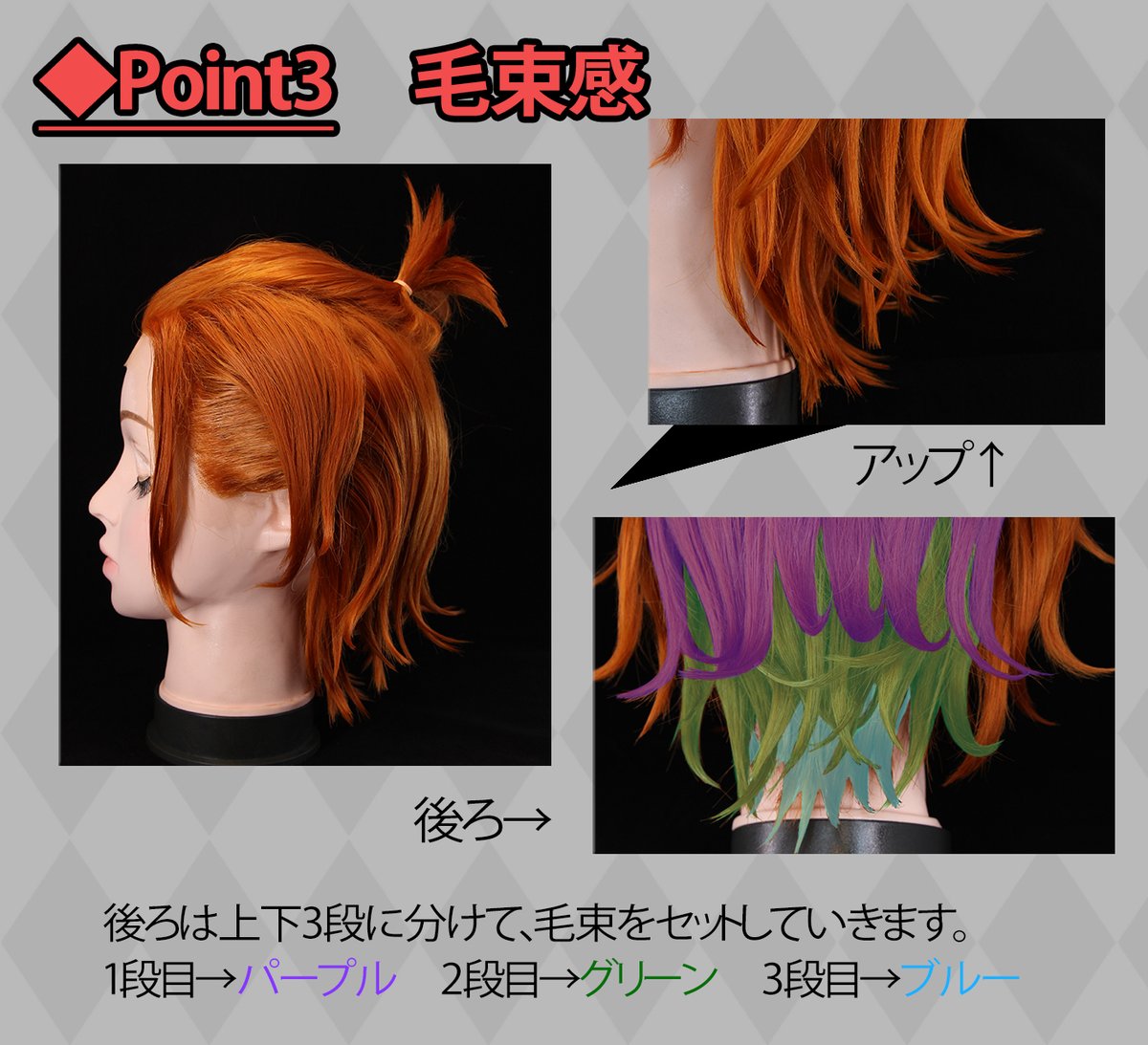 ツイステ💖ケイト・ダイヤモンド風のウィッグを作ってみました