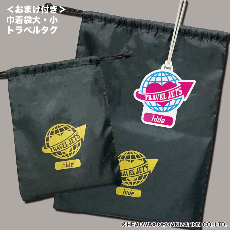 グッズinfo】 外側のイエローハート柄と内側のhideロゴコラージュが