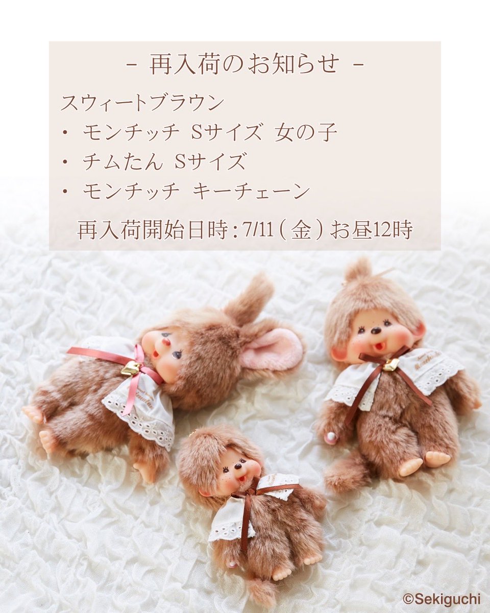 再入荷 「スウィートブラウン モンチッチ Sサイズ 女の子