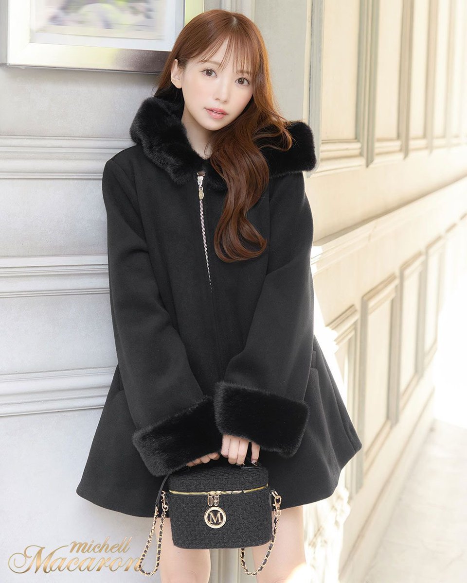 449 美品✨michellMacaron ミシェルマカロン Aラインコート