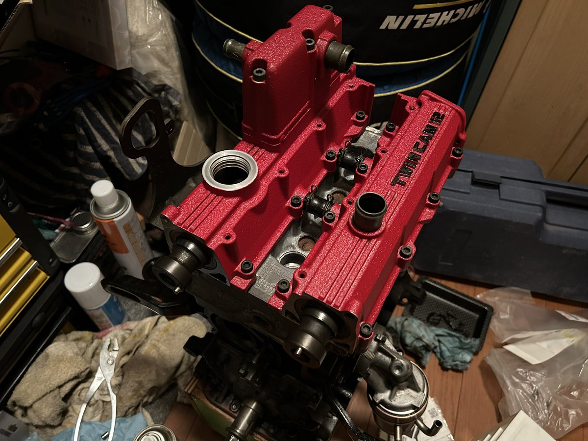 久しぶりの登場 カプチーノのエンジン。 あ、一応カプチーノ持ってて