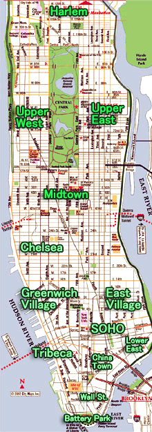 マンハッタンの各エリアについて ～NY観光基礎知識 : ニューヨークの遊び方