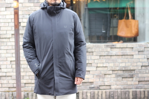 UBR ￼レギュレーターパーカ ネイビーLウール100%(ポリウレタン樹脂