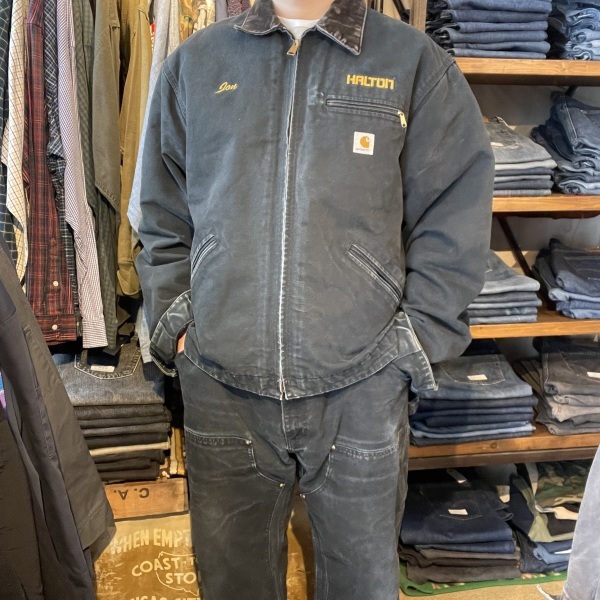USA製 carhartt デトロイト ジャケット J01 黒 フェード ブラック XL
