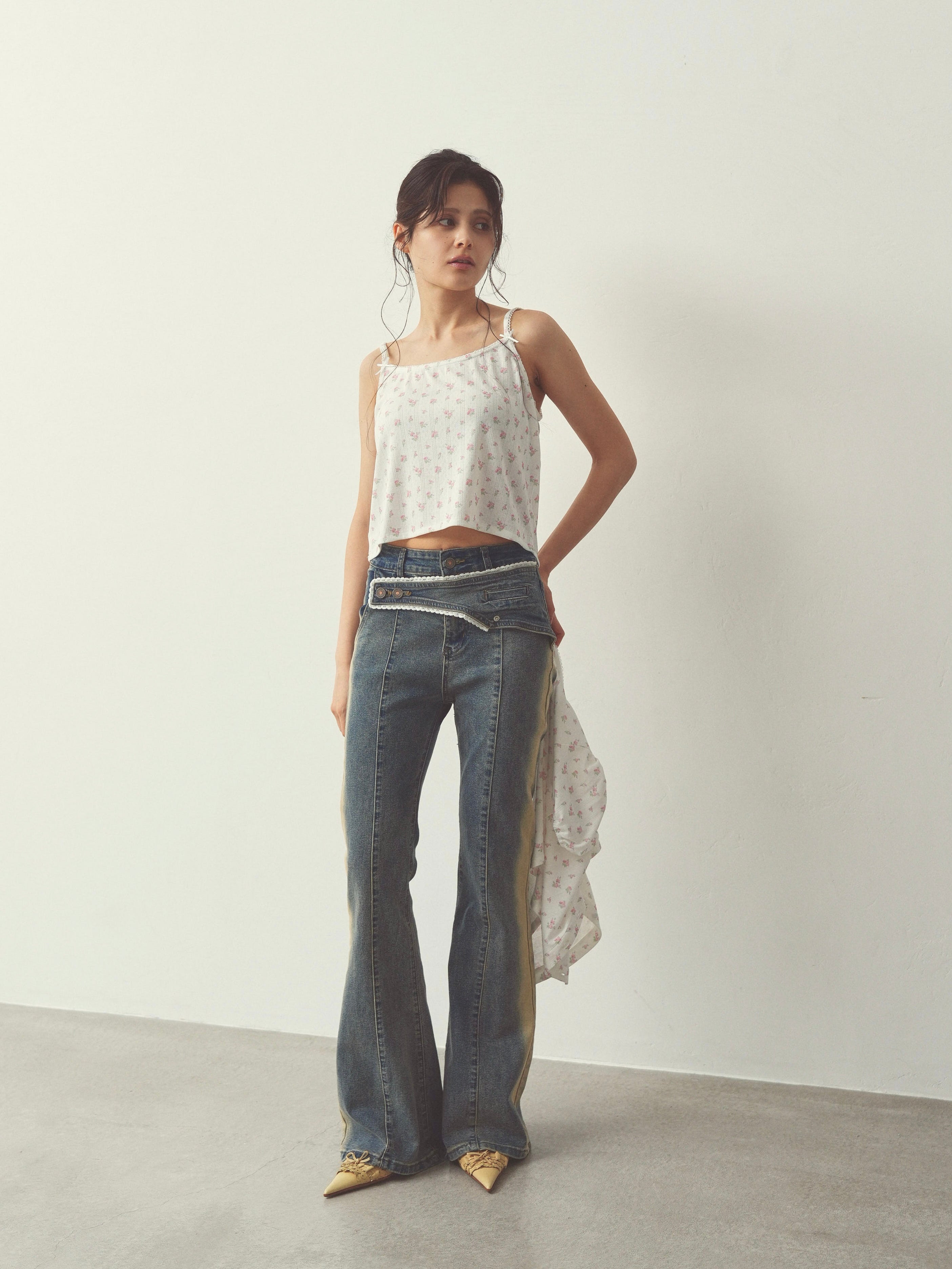 lacebelt flaredenim｜PELLICULE | ぺリキュール