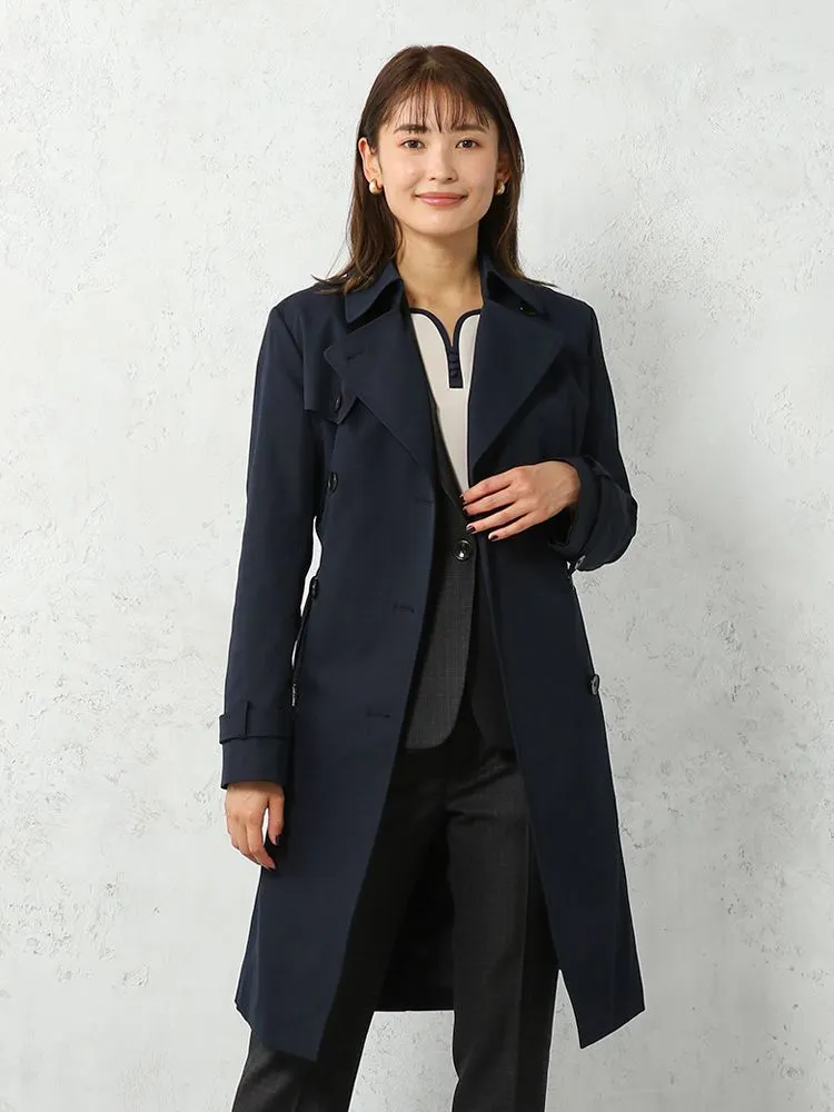 ネイビー 【撥水/花粉がつきにくい】ツイルストレッチ ライナー付