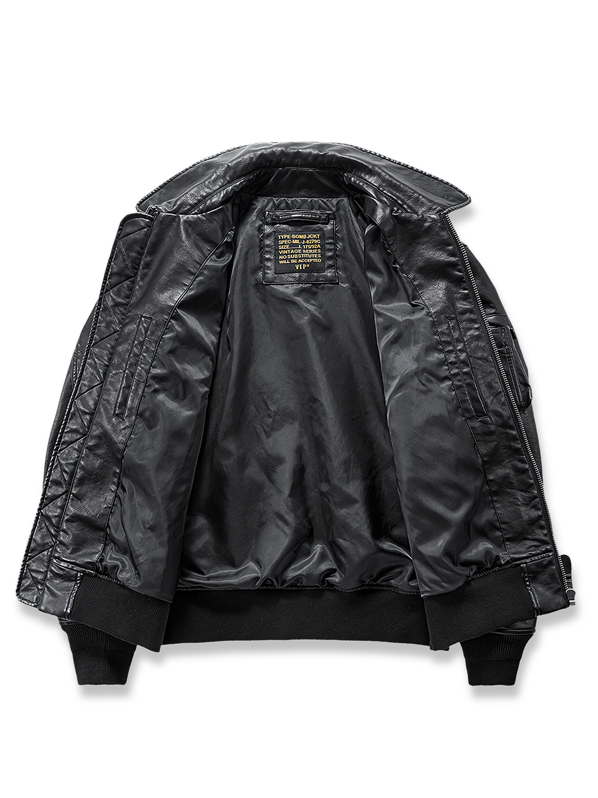 MA-1レザーフライトジャケット「biker」-PESSOA CLUB