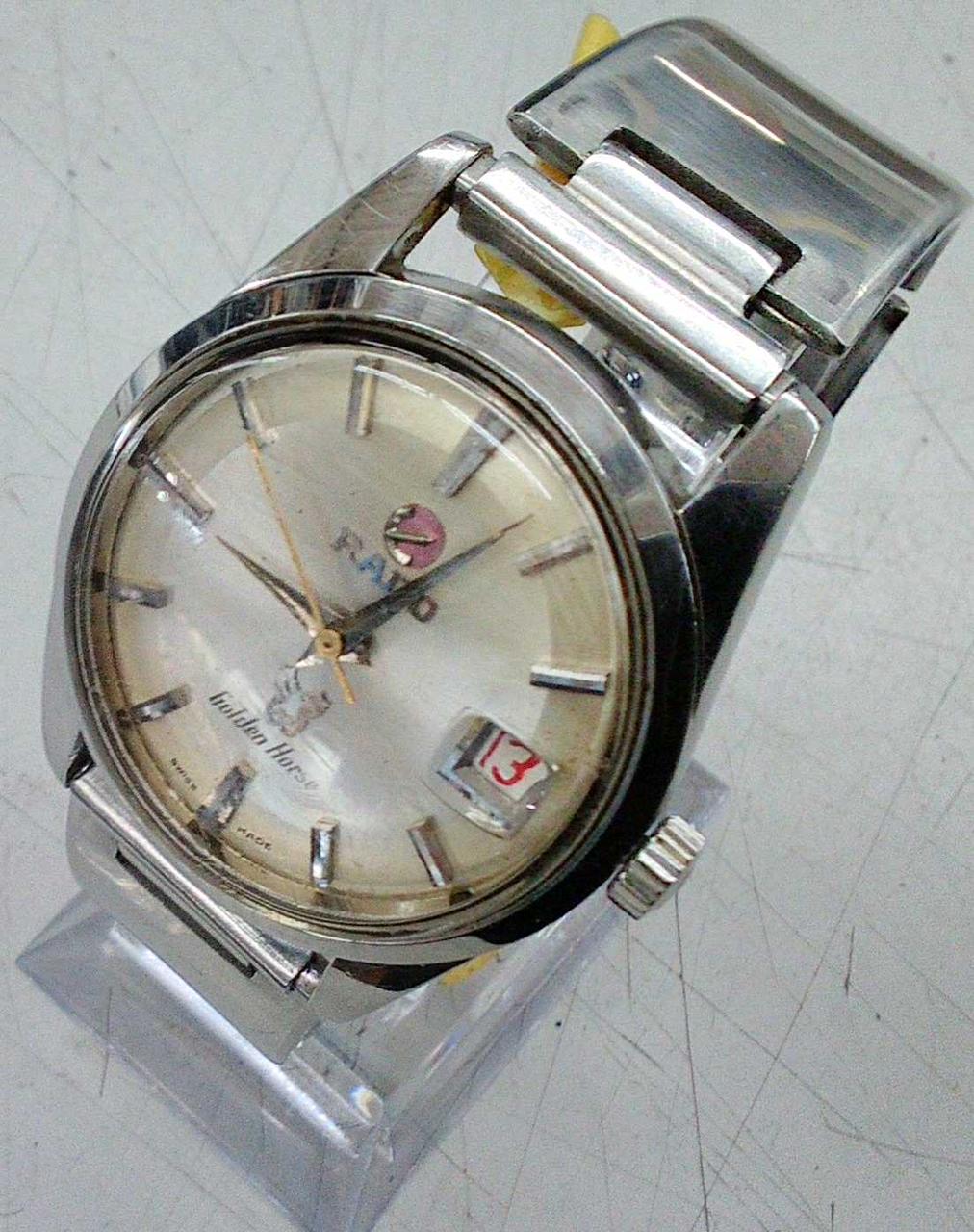 RADO GoldenHorse 自動巻き ビンテージ 風防割れ ジャンク RADO GOLDEN