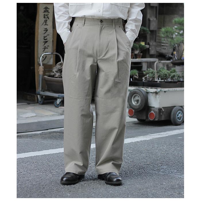 アルテリア ULTERIOR ウォッシュド シャンブレー ギャバジン ワイド