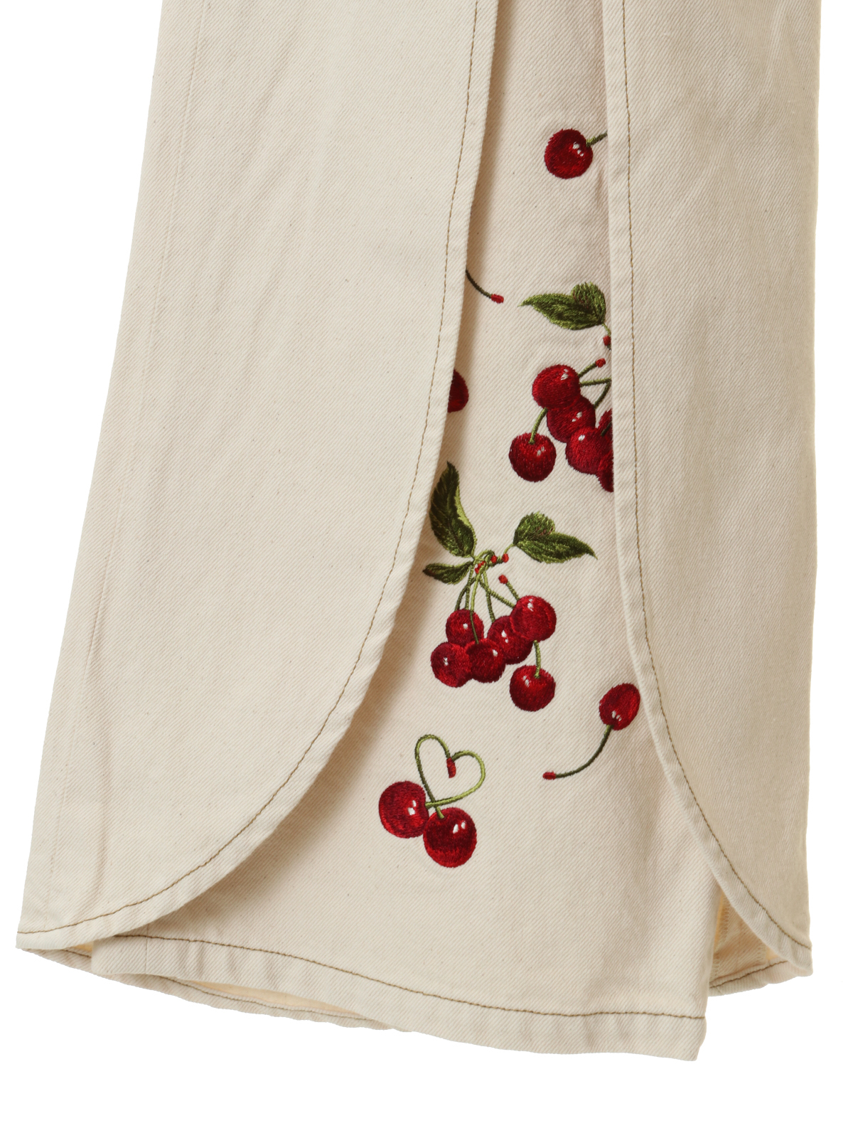 OUTLET】kotohayokozawa×PINK HOUSE CHERRY EMBROIDERY JEANES｜ピンク
