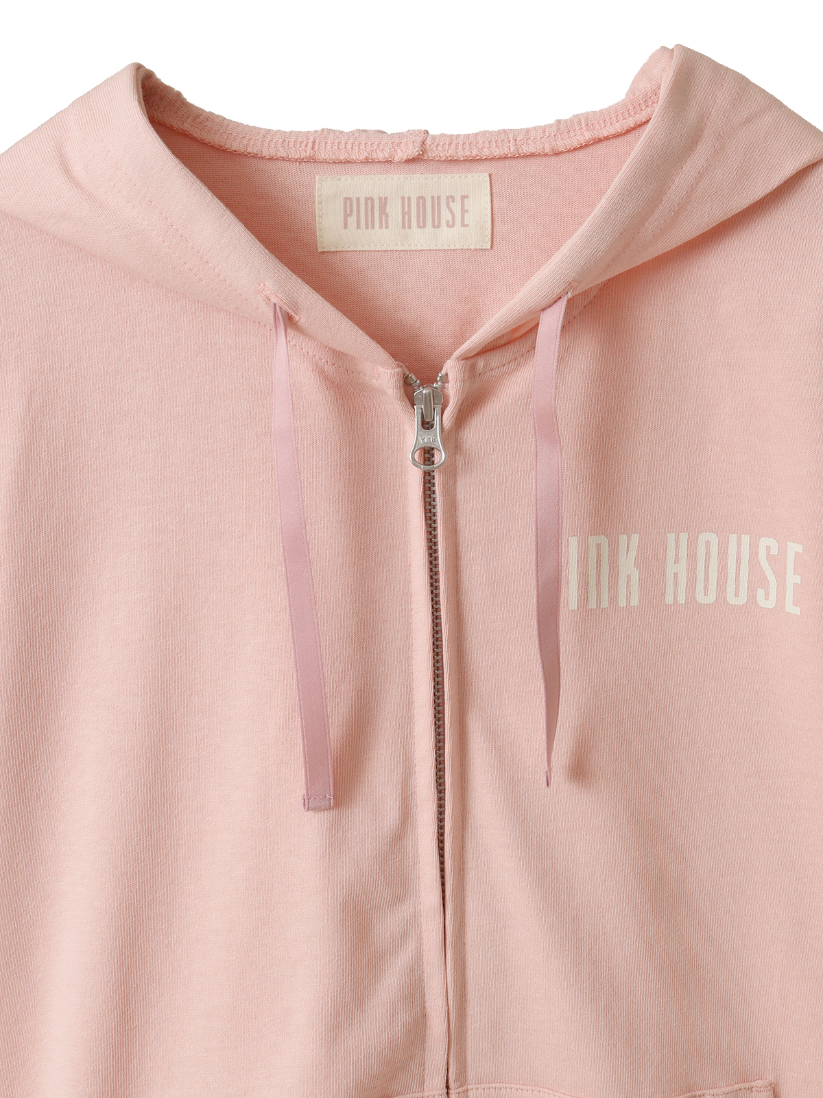 あじさいグラデーションロゴアップリケパーカー｜ピンクハウス