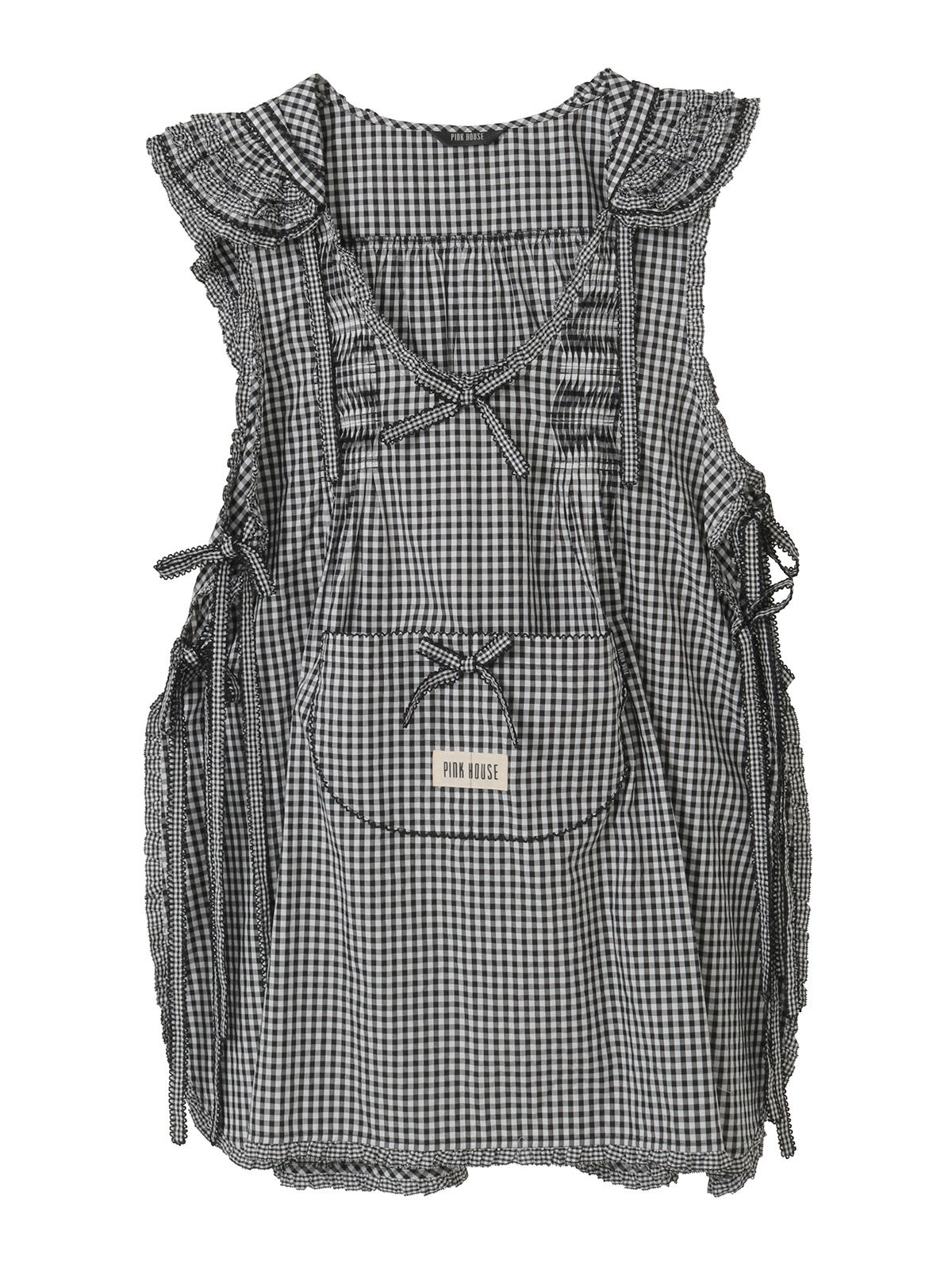 ギンガムチェックフード付きタブリエ｜ピンクハウスオフィシャル