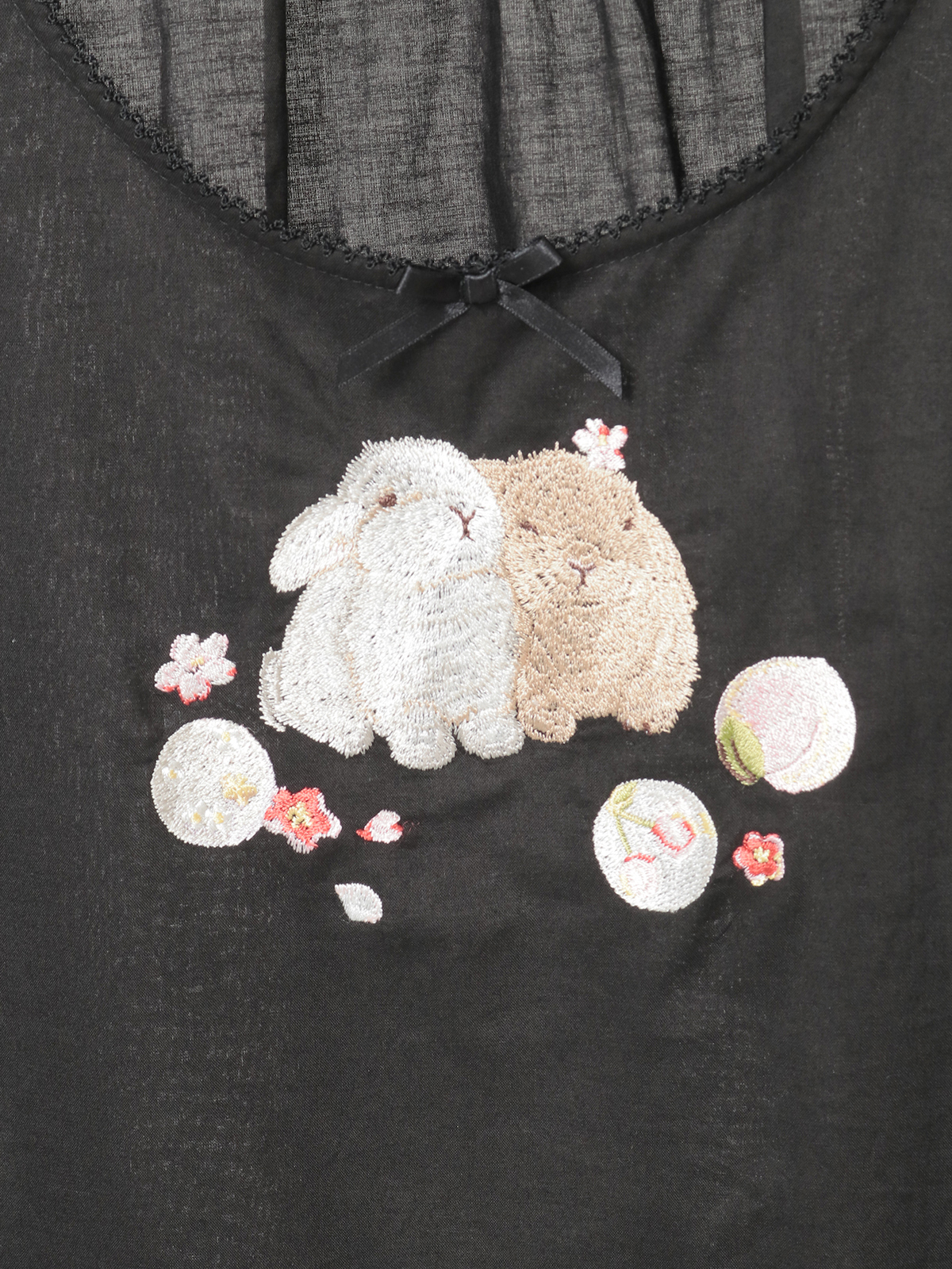 幸見うさぎ刺繍ローンタブリエ｜ピンクハウスオフィシャルオンライン