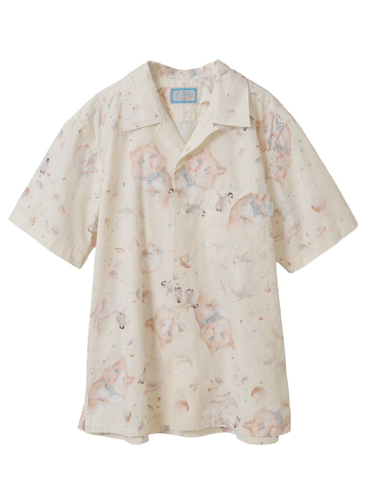 さざ波とねこプリントシャツブラウス｜ピンクハウスオフィシャル
