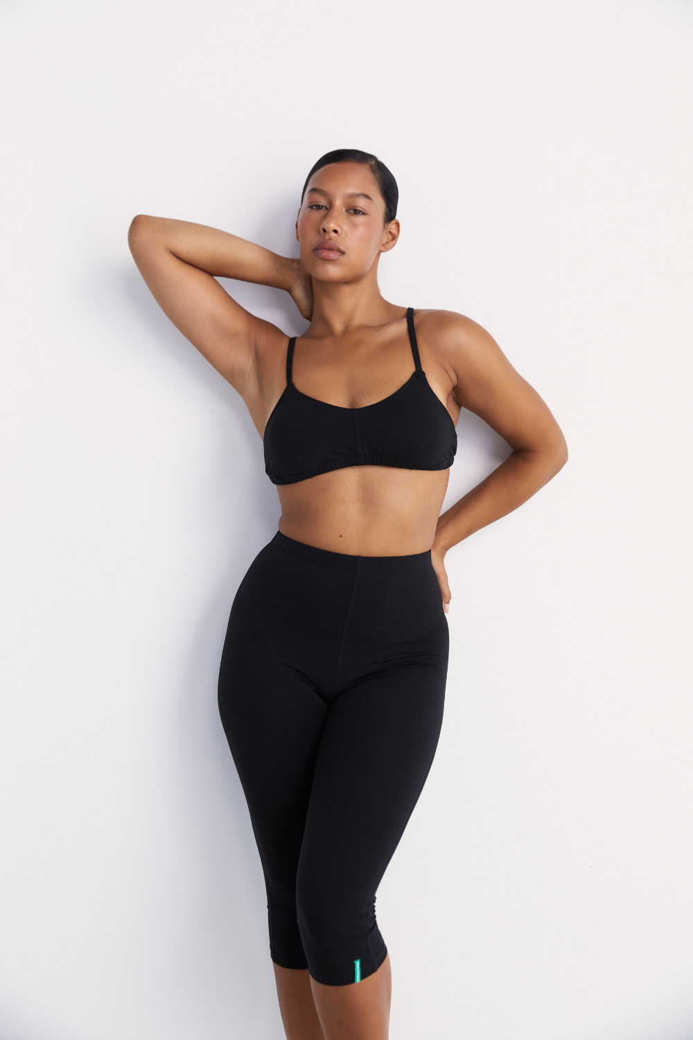 Capri Legging - Black - Organic Cotton/Bamboo – Pinky & Kamal