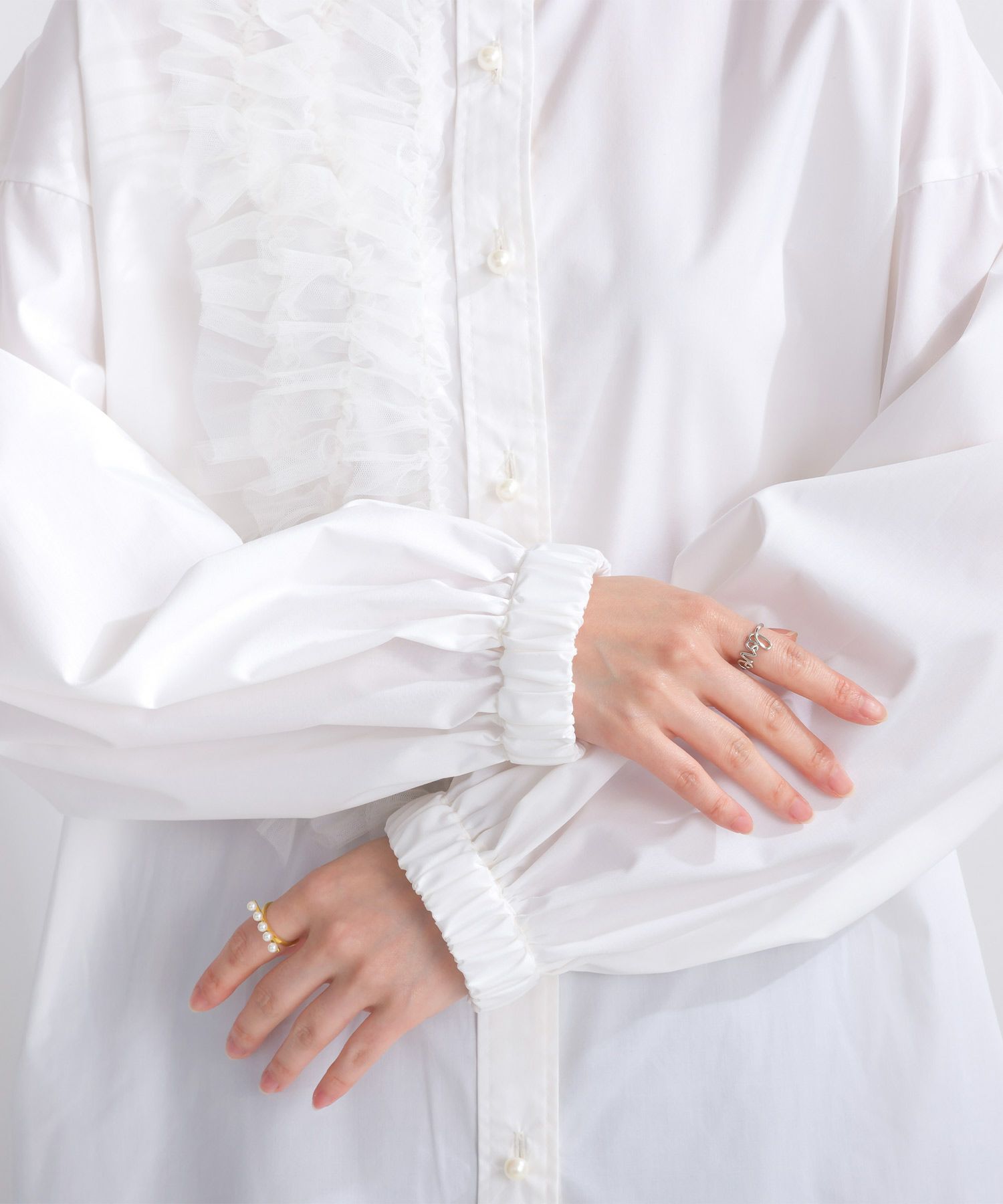 日本製】チュールフリルノーカラーブラウス | PICCIN (ピッチン) 公式通販