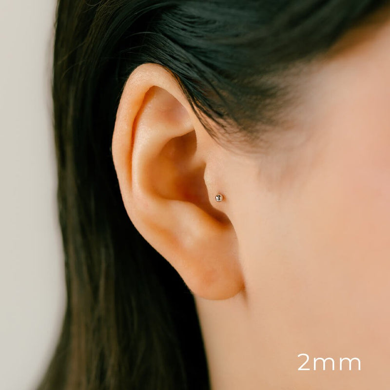 K18・Platinum Ball Earrings │ 2mm 2.5mm 3mm 3.5mm 4mm – PICOLLET