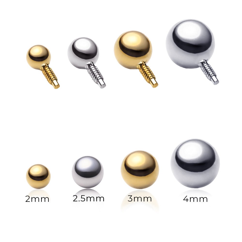 K18・プラチナ ボール ピアス│2mm 2.5mm 3mm 3.5mm 4mm – PICOLLET