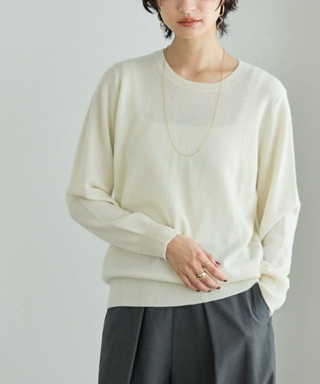RASW]カシミヤ100％クルーネックニット◇送料無料【Akaneさん着用