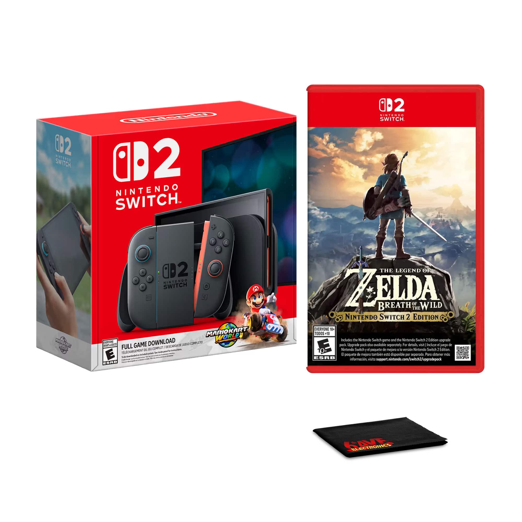 Switch 2 Console with Mario Kart World and The Legend of Zelda