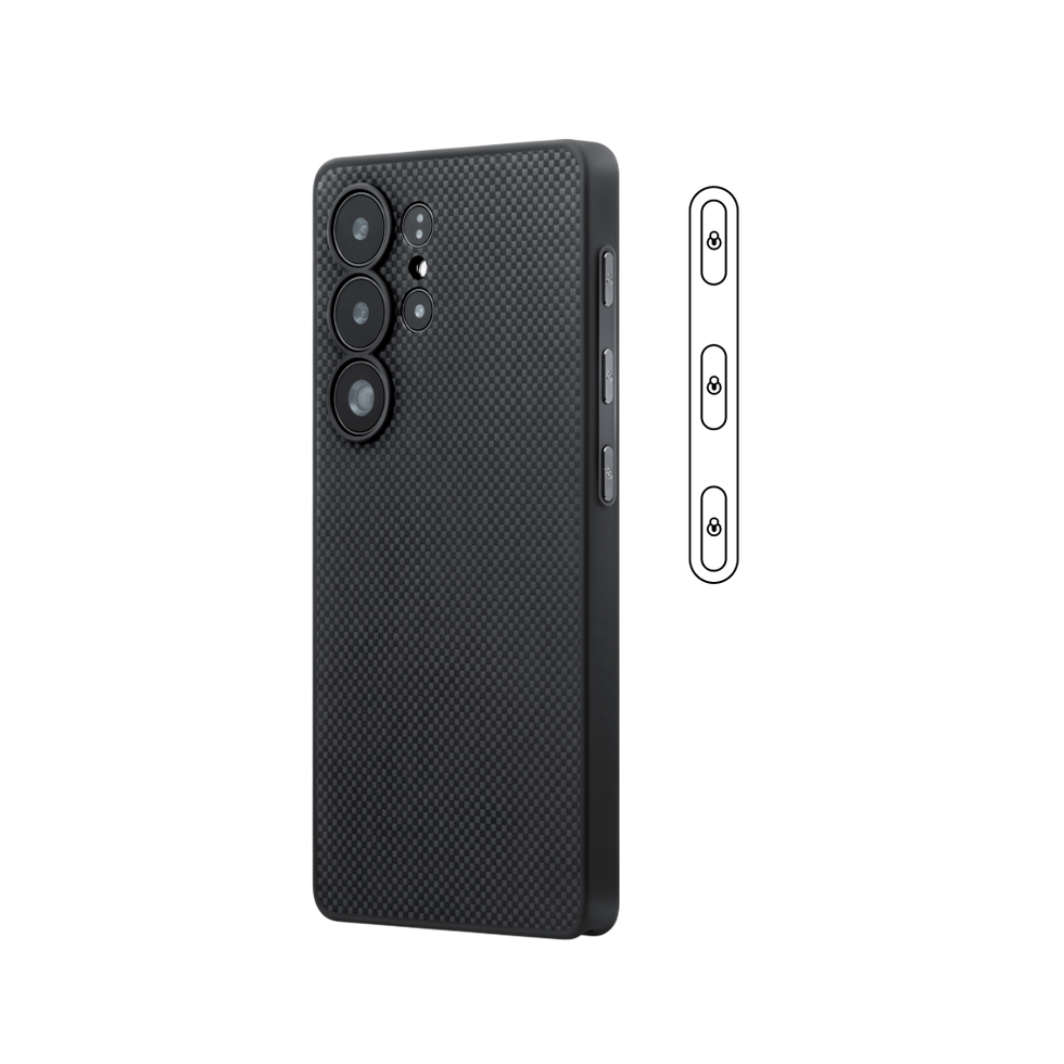 Samsung Galaxy S25 Ultra / S24 Ultra用 PinButtonケース | 超薄・耐