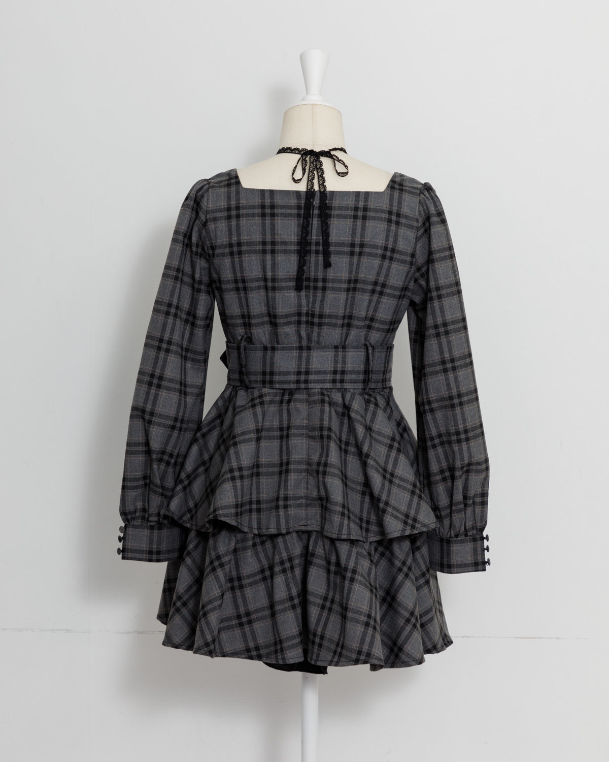 フロントホックティアードミニワンピース – pium