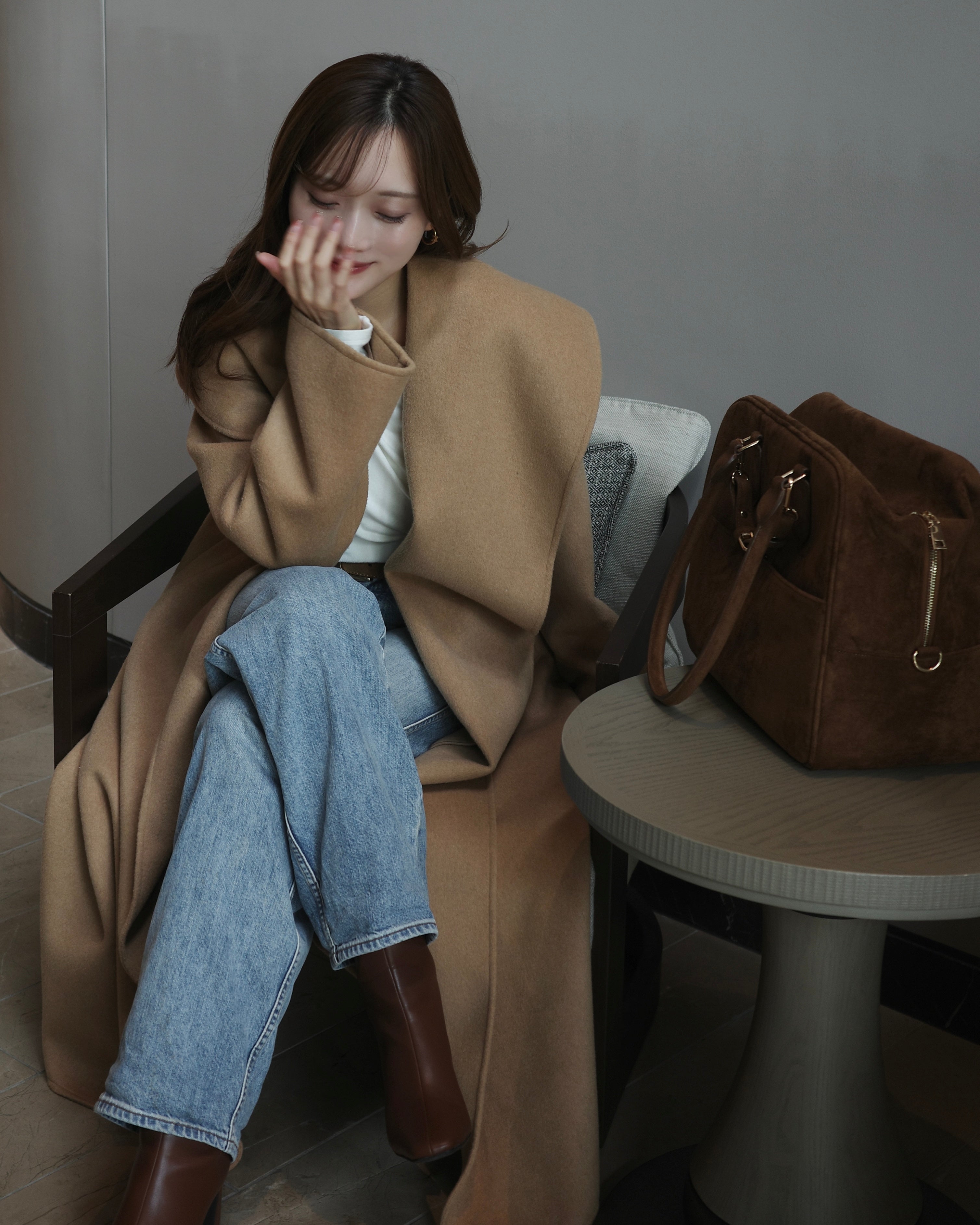 ショールカラーウールロングコート – poláura OFFICIAL ONLINE STORE