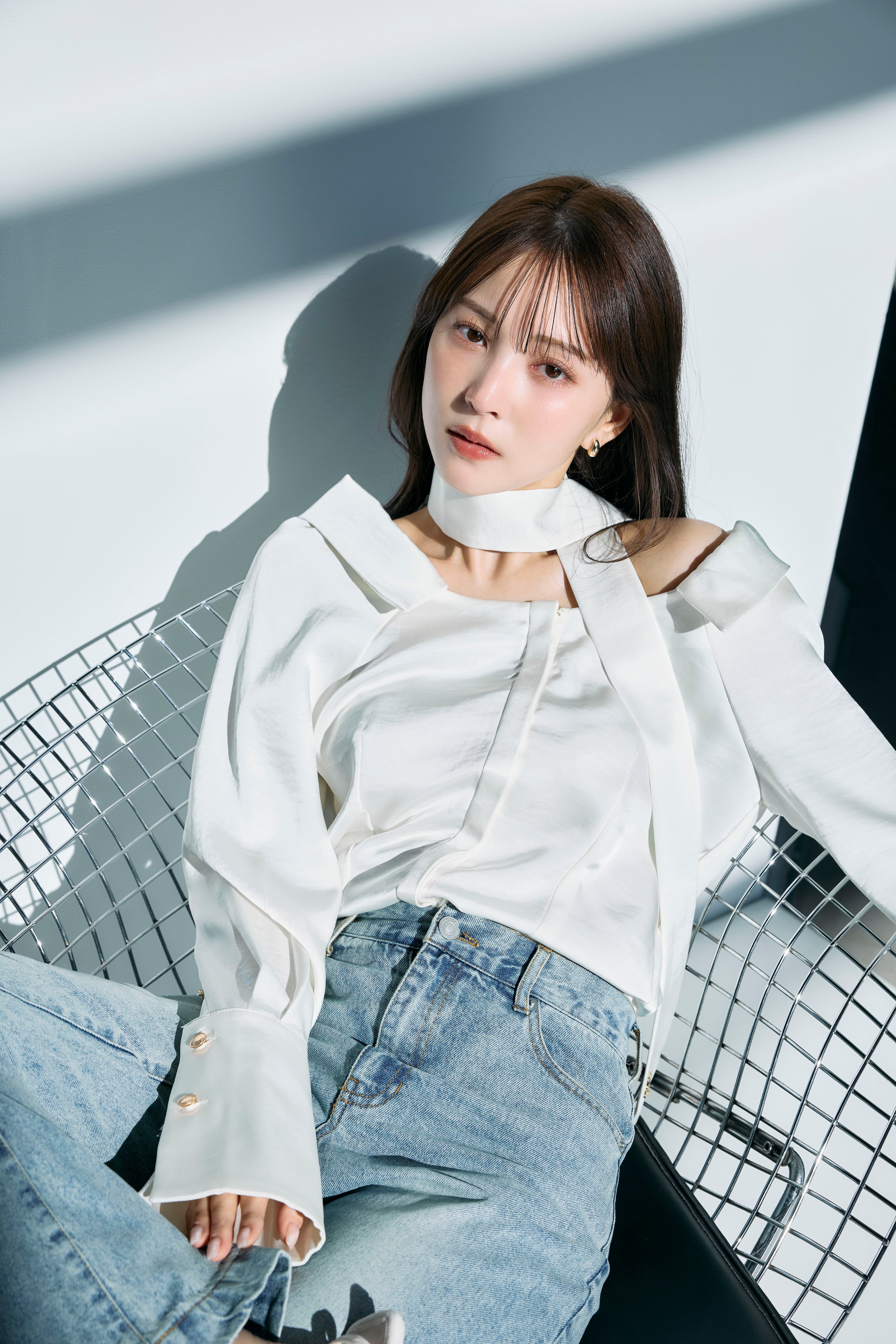 poláura ロマンティックサテンぺプラムトップス ポローラ polaura TOPS