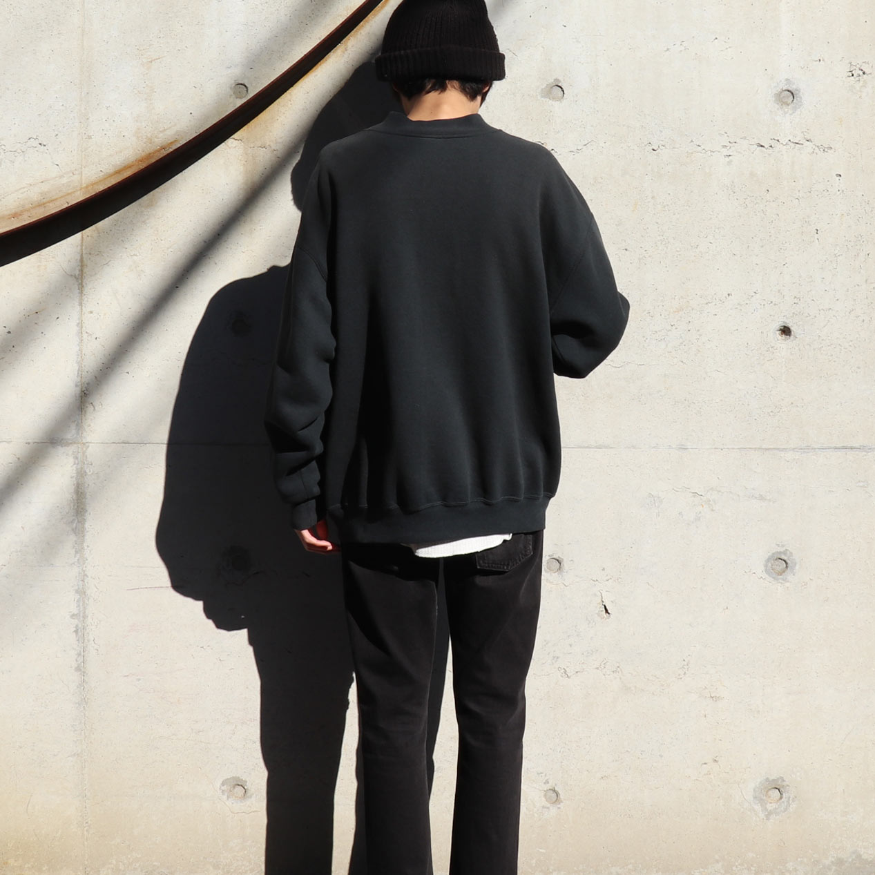 POST JUNK / 90's RUSSELL ATHLETIC USA製 ブラック 無地 フルジップ