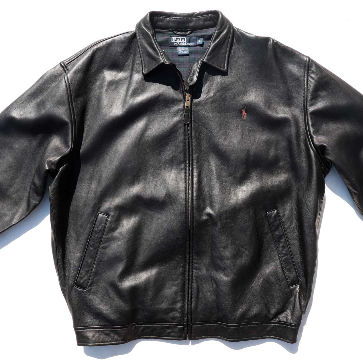 POST JUNK / 90's～ POLO RALPH LAUREN Black Lamb Leather Jacket [L]
