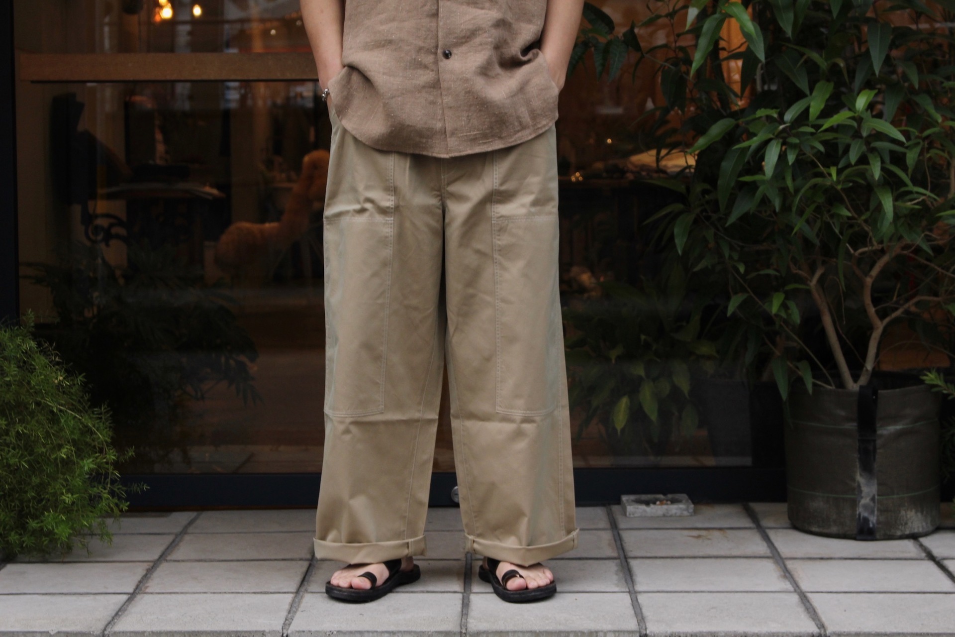 AURALEE - LINEN SILK SUMMER TWEED HALF SLEEVED SHIRTS: VIOLA