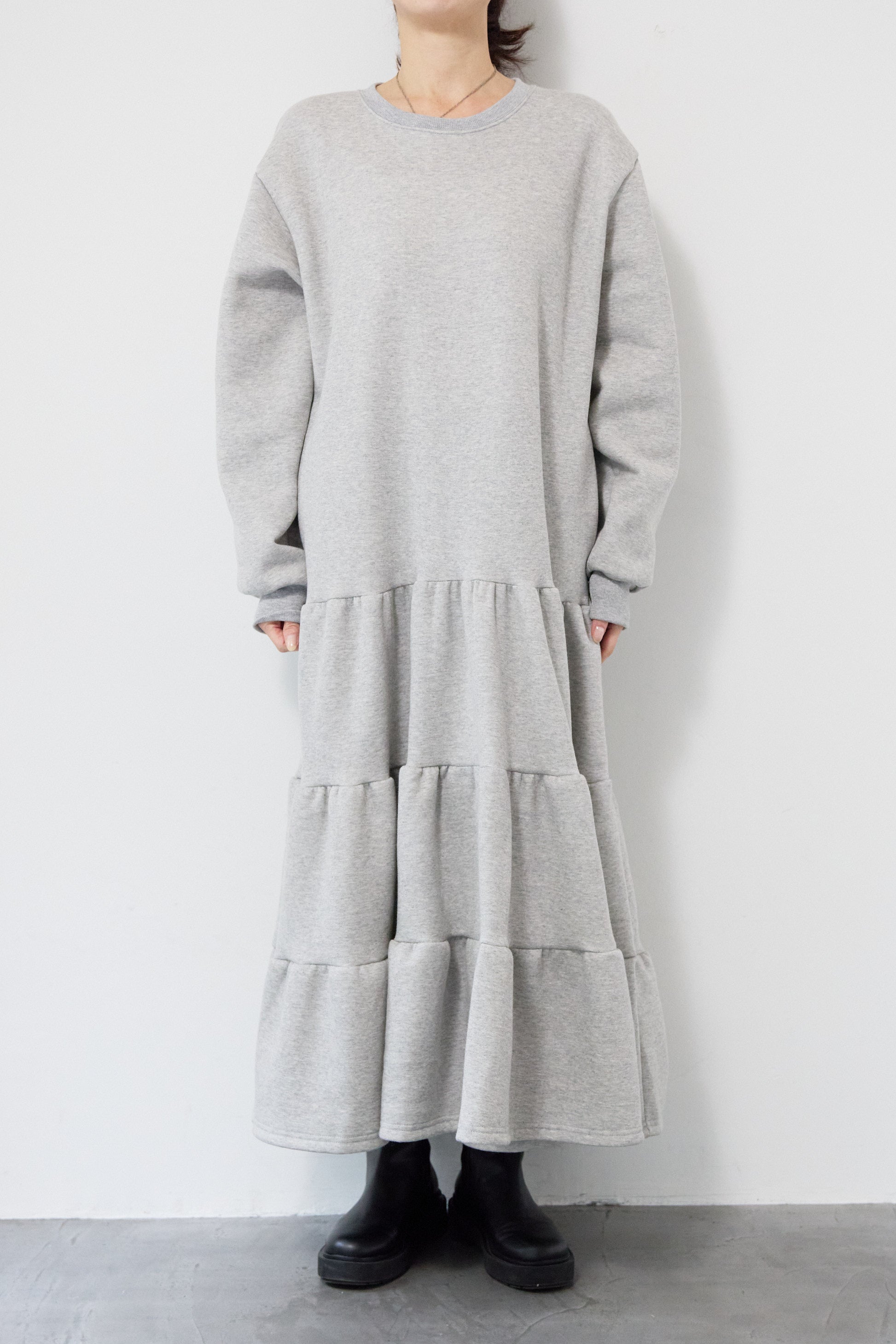 裏起毛ティアードスウェットワンピース – plusotoha