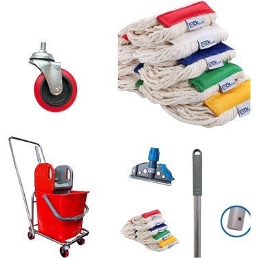 MCK Plus Tek Kovalı Krom Temizlik Arabası ve Paspas Arabası Fiyatı