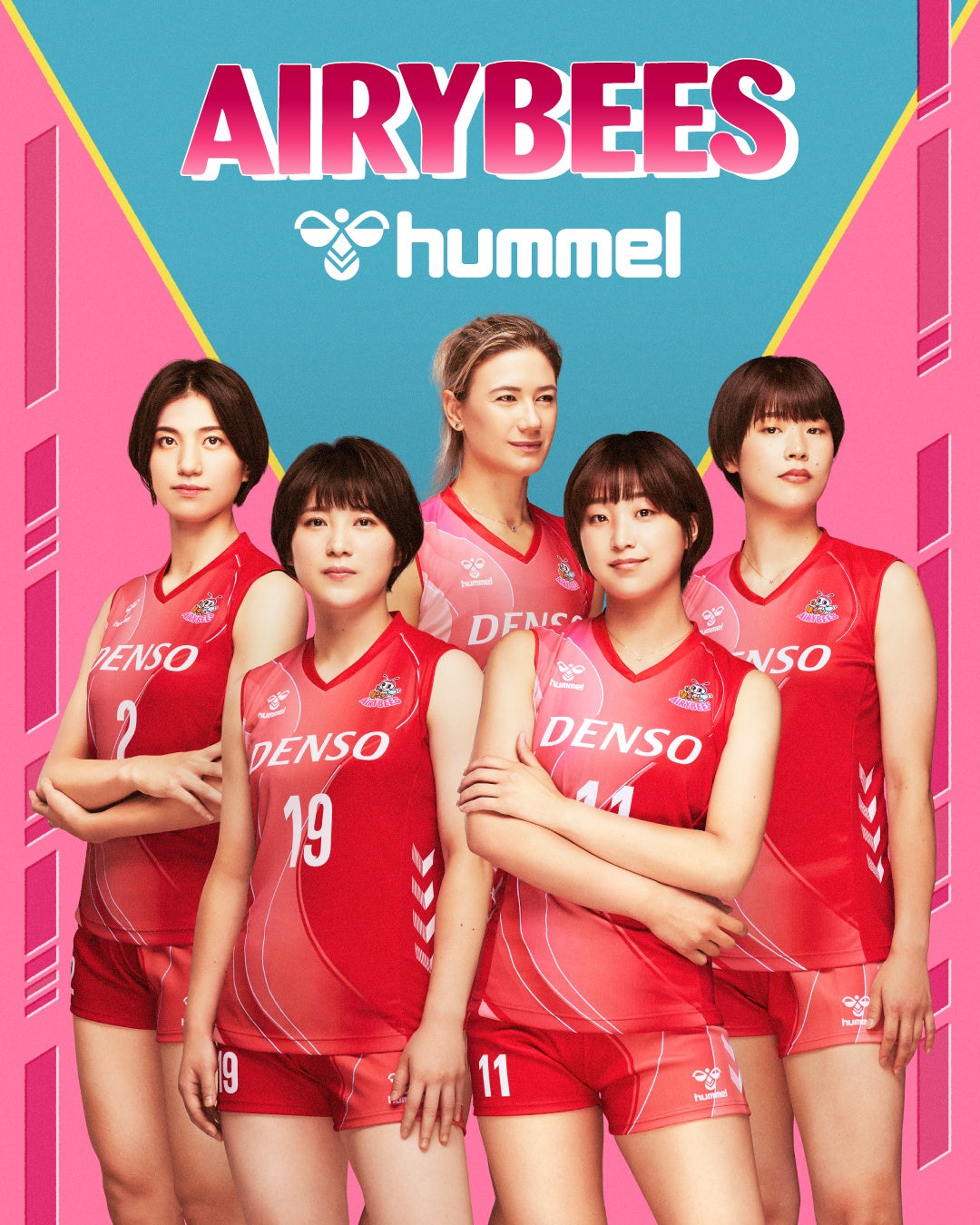ヒュンメルがV1女子のデンソーエアリービーズのユニフォームを発表