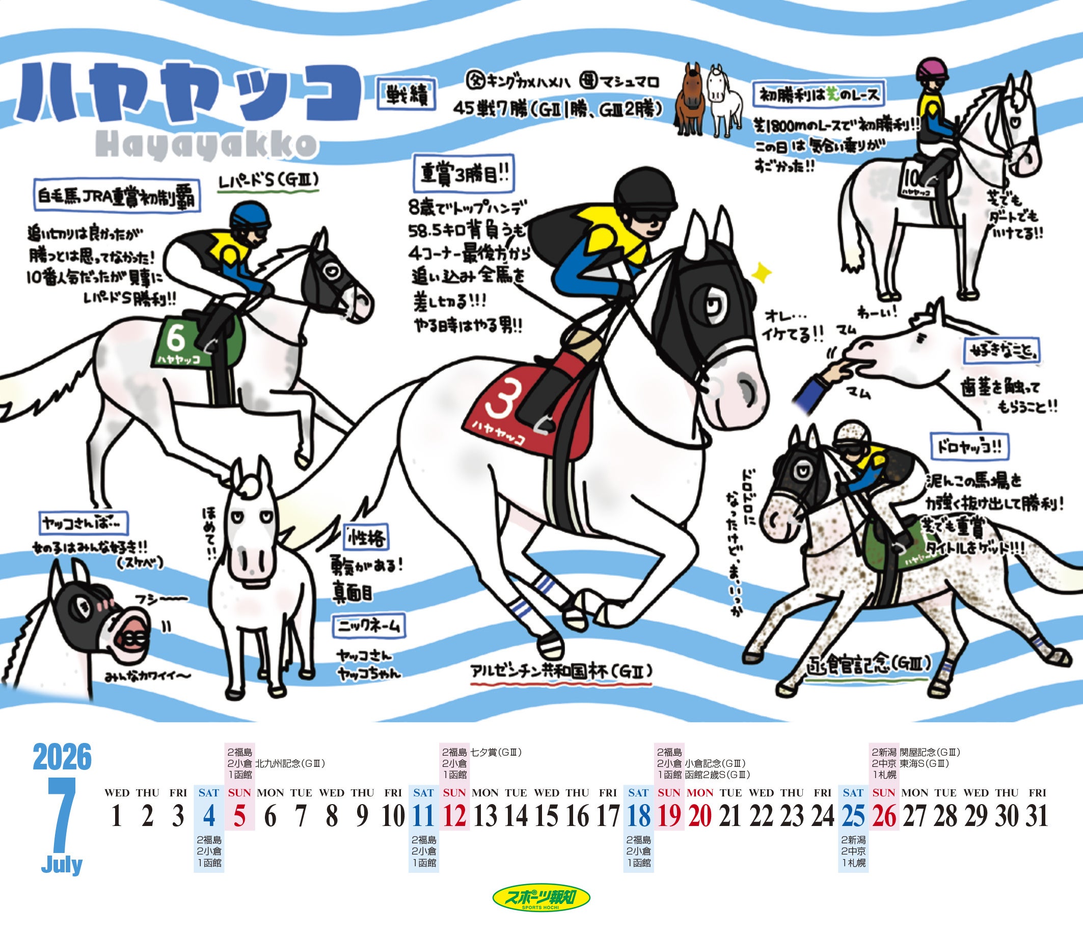 おがわじゅり馬カレンダー2026」発売【スポーツ報知】 | 株式会社報知