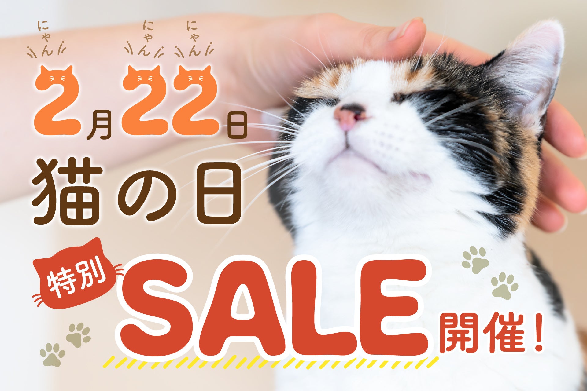 2月22日 猫の日限定!】猫用品全品12％OFFセール開催。新商品「にゃん