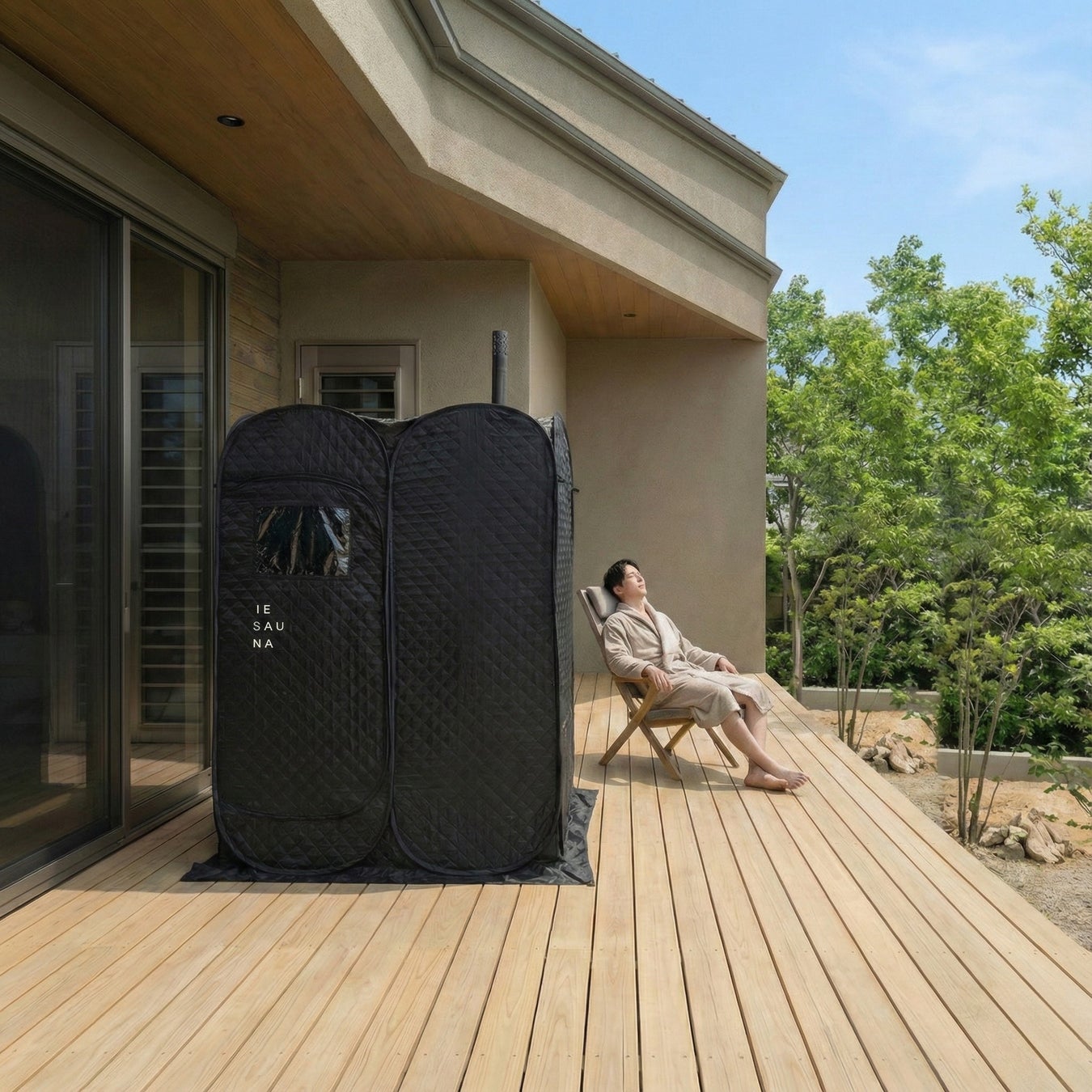 家庭用サウナ「IESAUNA」のVanwaves、サンクスホームのサウナ付き住宅