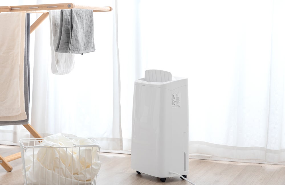 省エネ＆パワフルなコンプレッサー式除湿機を今季発売！梅雨の部屋干し