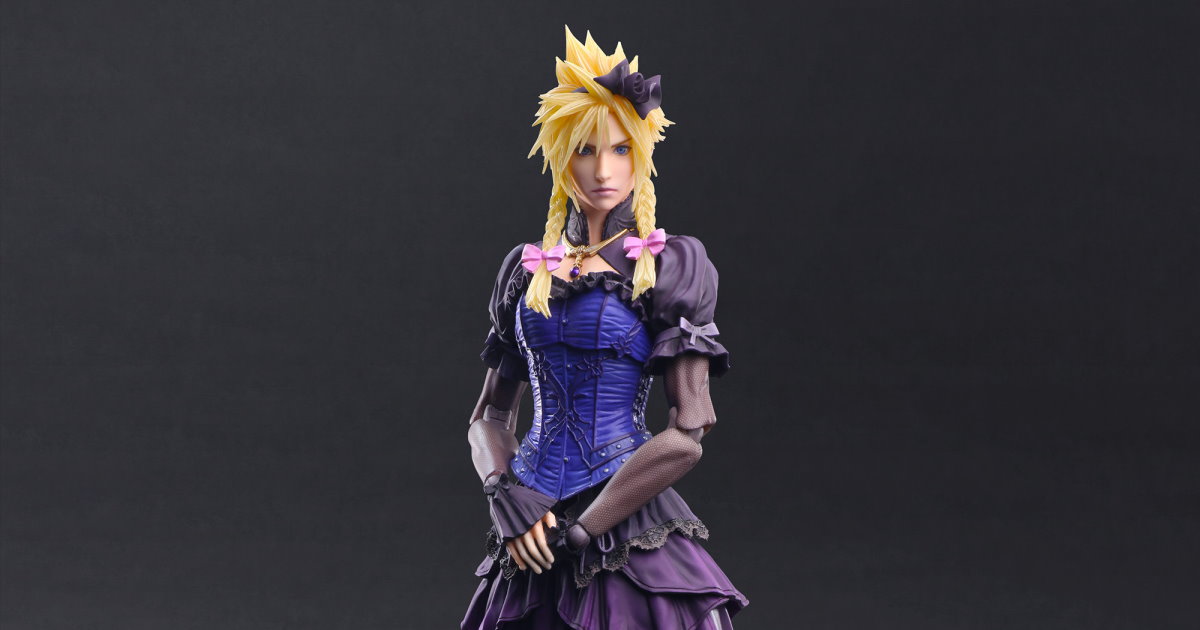 FF7R「女装クラウド」超クオリティーフィギュアが公式から登場 手を前
