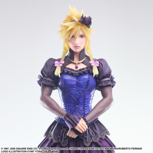 FF7R「女装クラウド」超クオリティーフィギュアが公式から登場 手を前