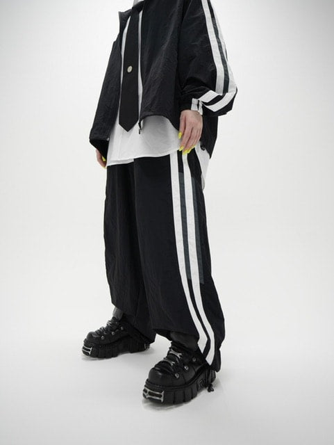 Never mind the XU】set up side line track pants / 【ネバーマインド